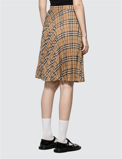 burberry women's pleated wrap skirt|burberry vintage check pleated skirt.